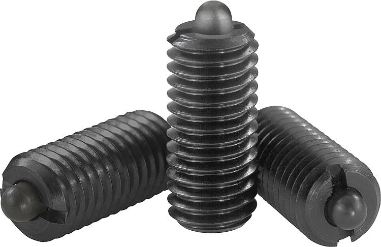 Spring plungers with internal hexagon and pin, steel